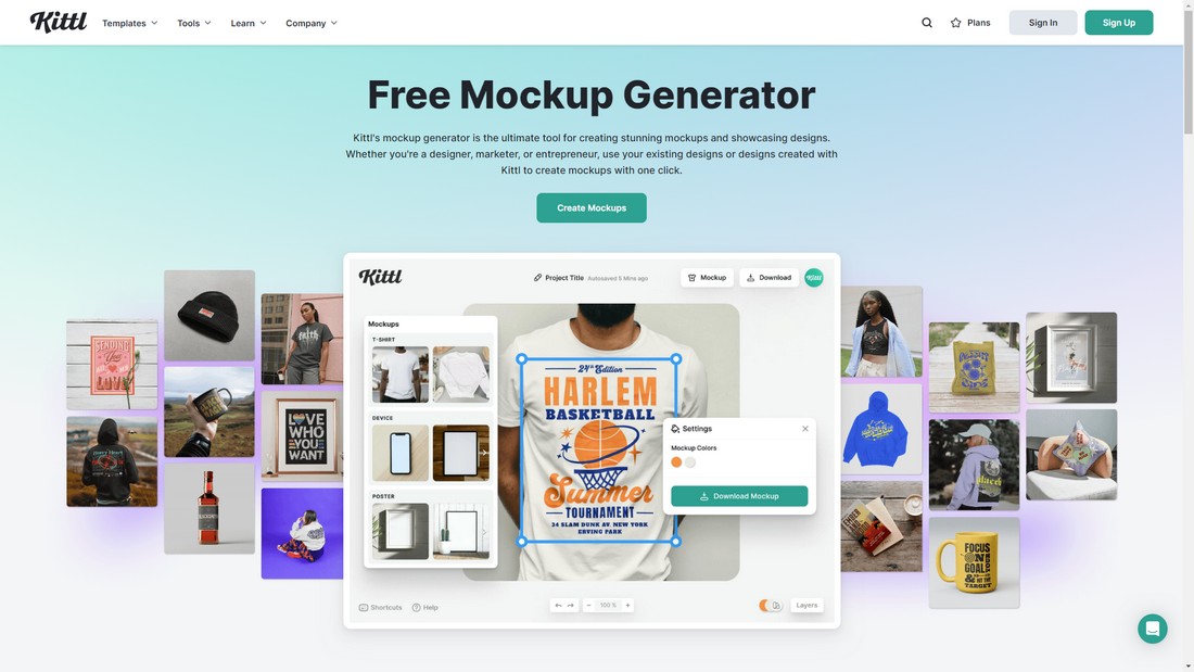 kittl mockup generator