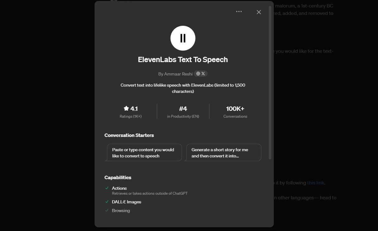 ElevenLabs Text To Speech