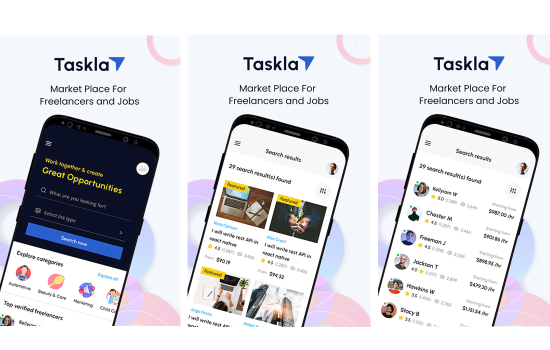 taskla react native app