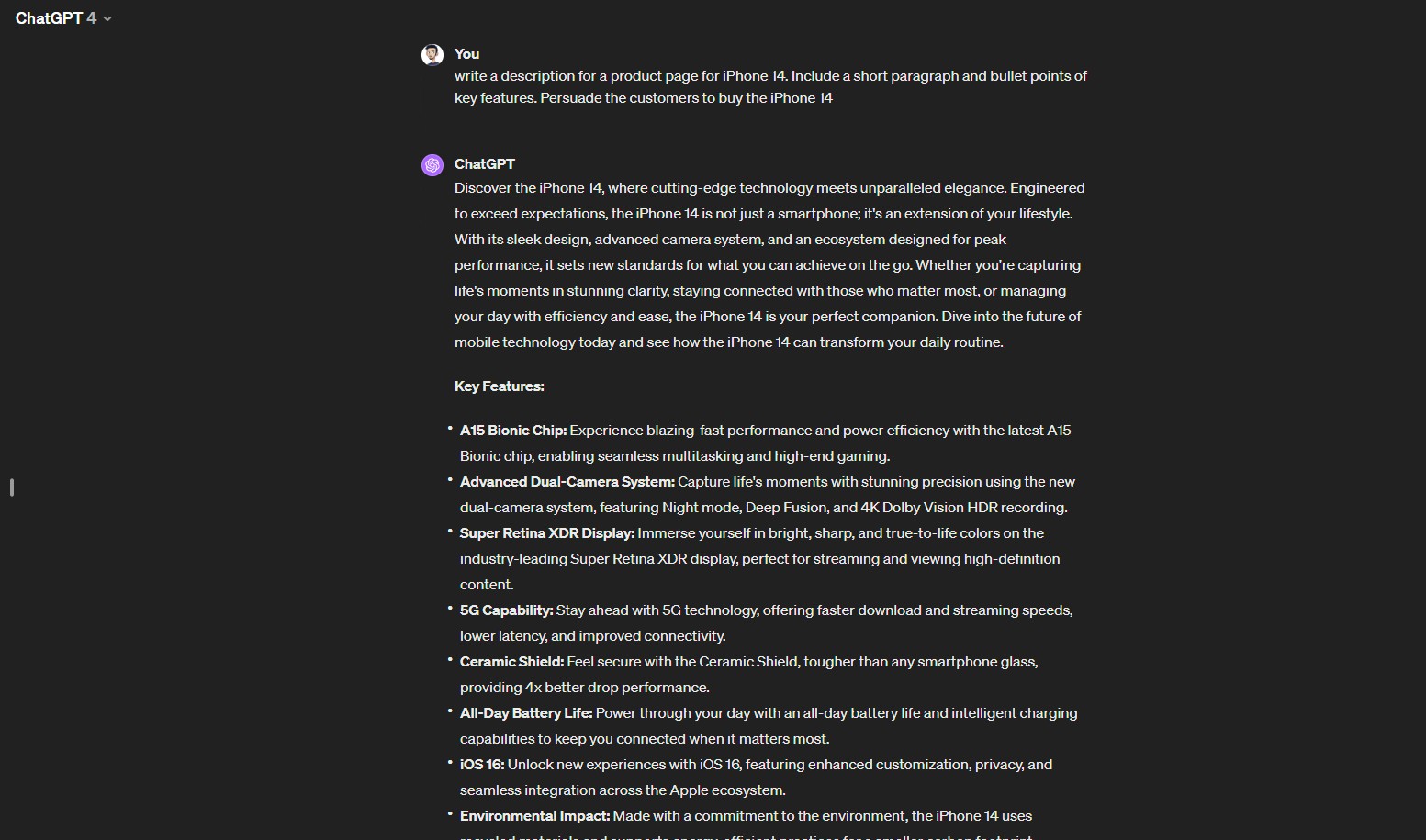 website copy with ai