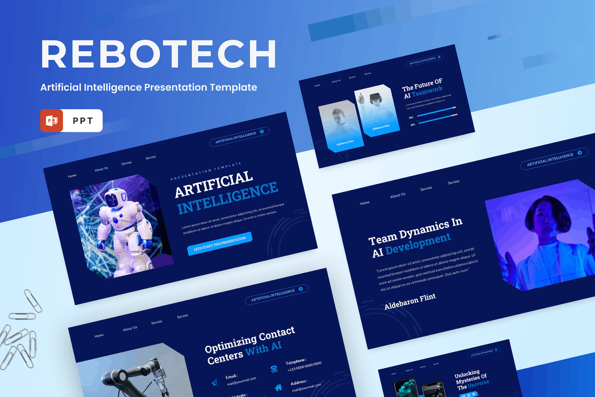 Rebotech - Artificial Intelligence PowerPoint Template