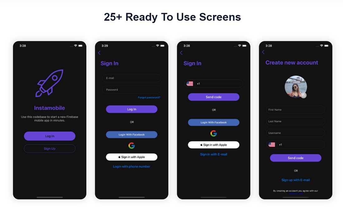 Free React Native Firebase Starter Template
