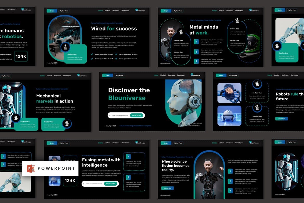 Blouniverse - Artificial Intelligence PowerPoint Template