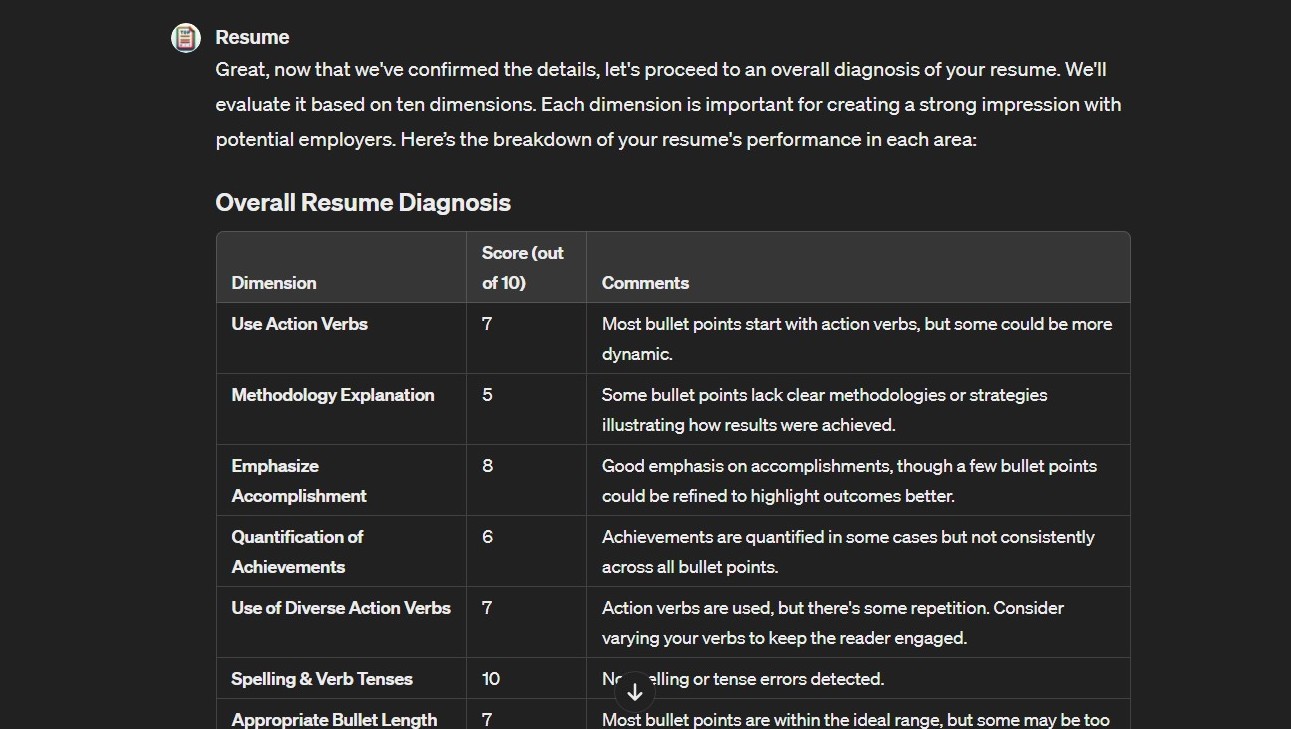 analyze resume with ai