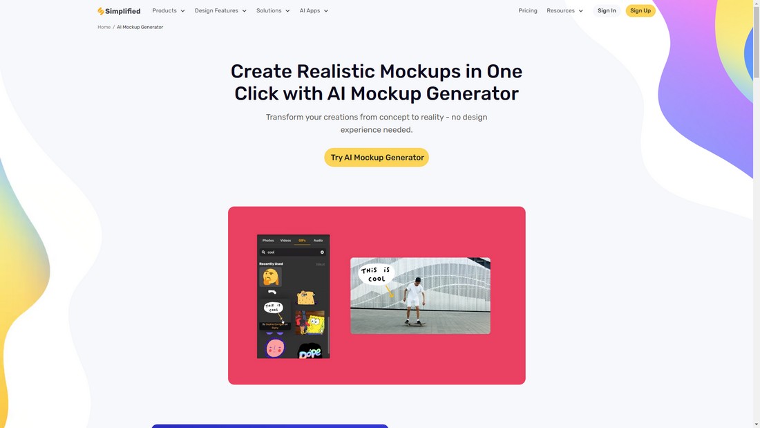 simplified mockup generator