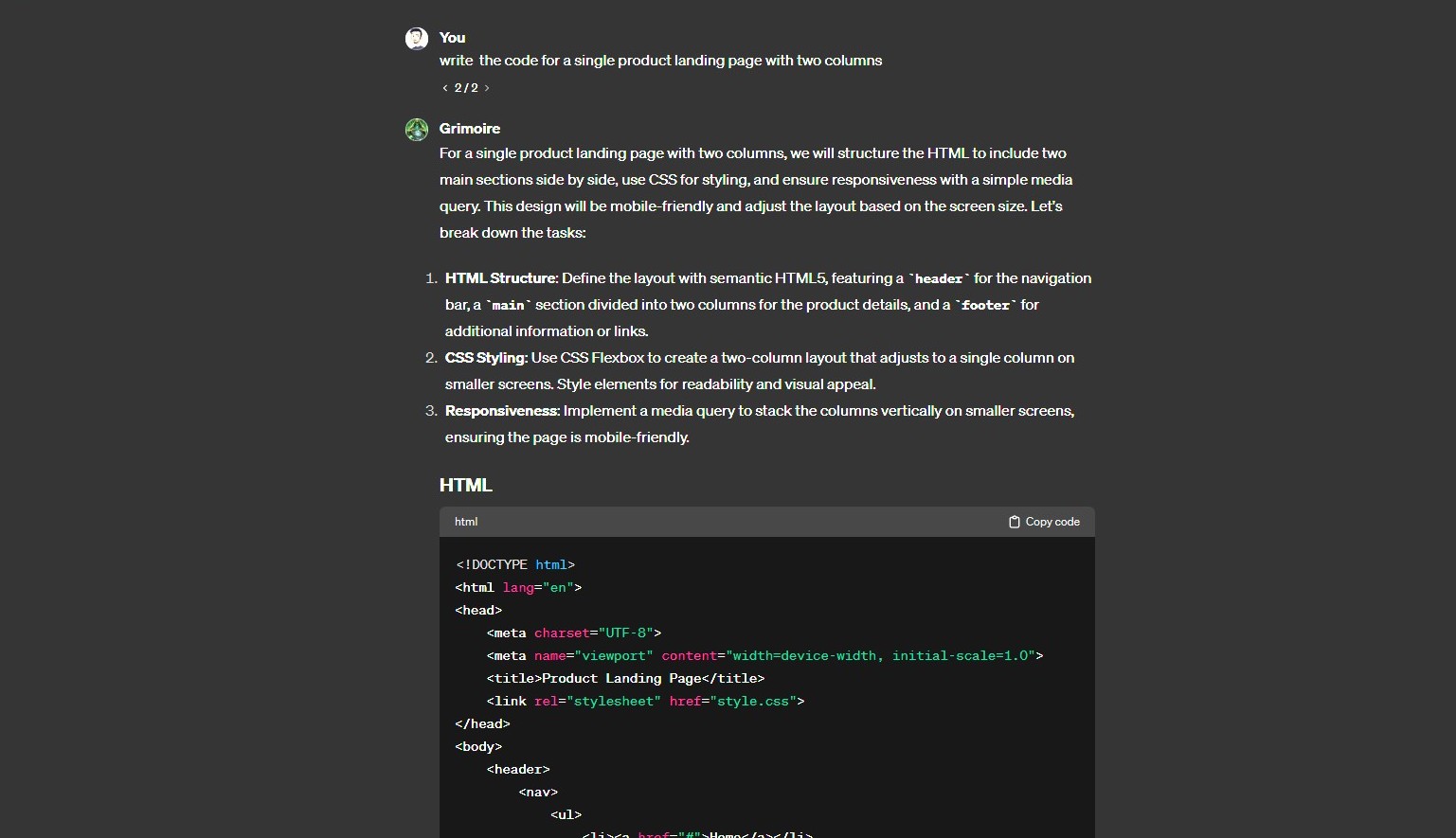 Generate Code with ai