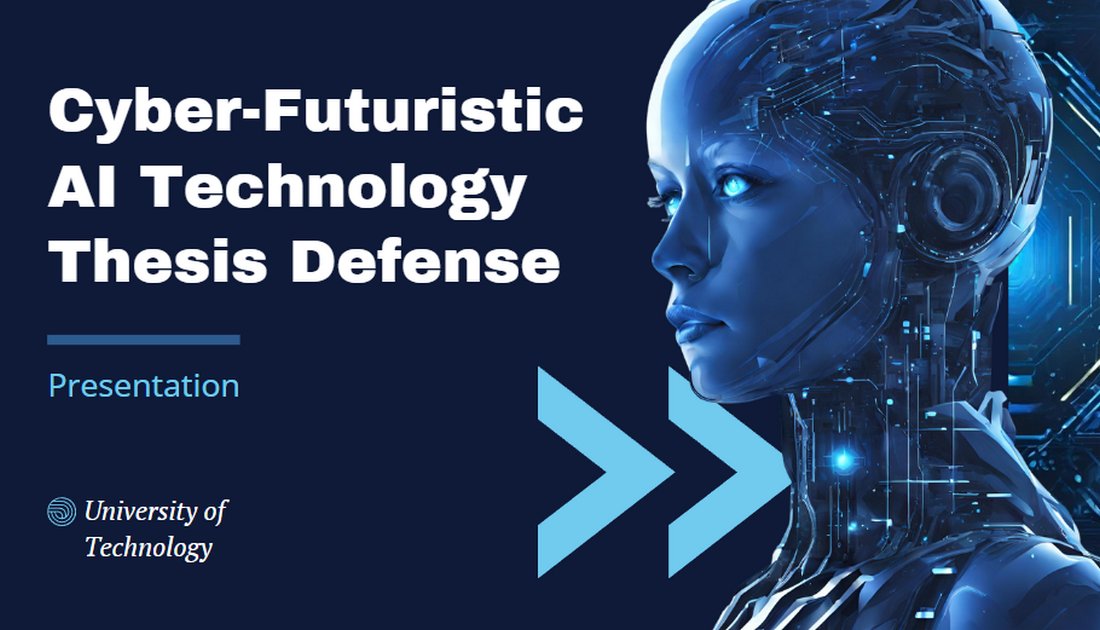 Cyber-Futuristic AI Technology Thesis Free PPT