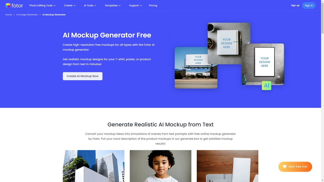 fotor mockup generator