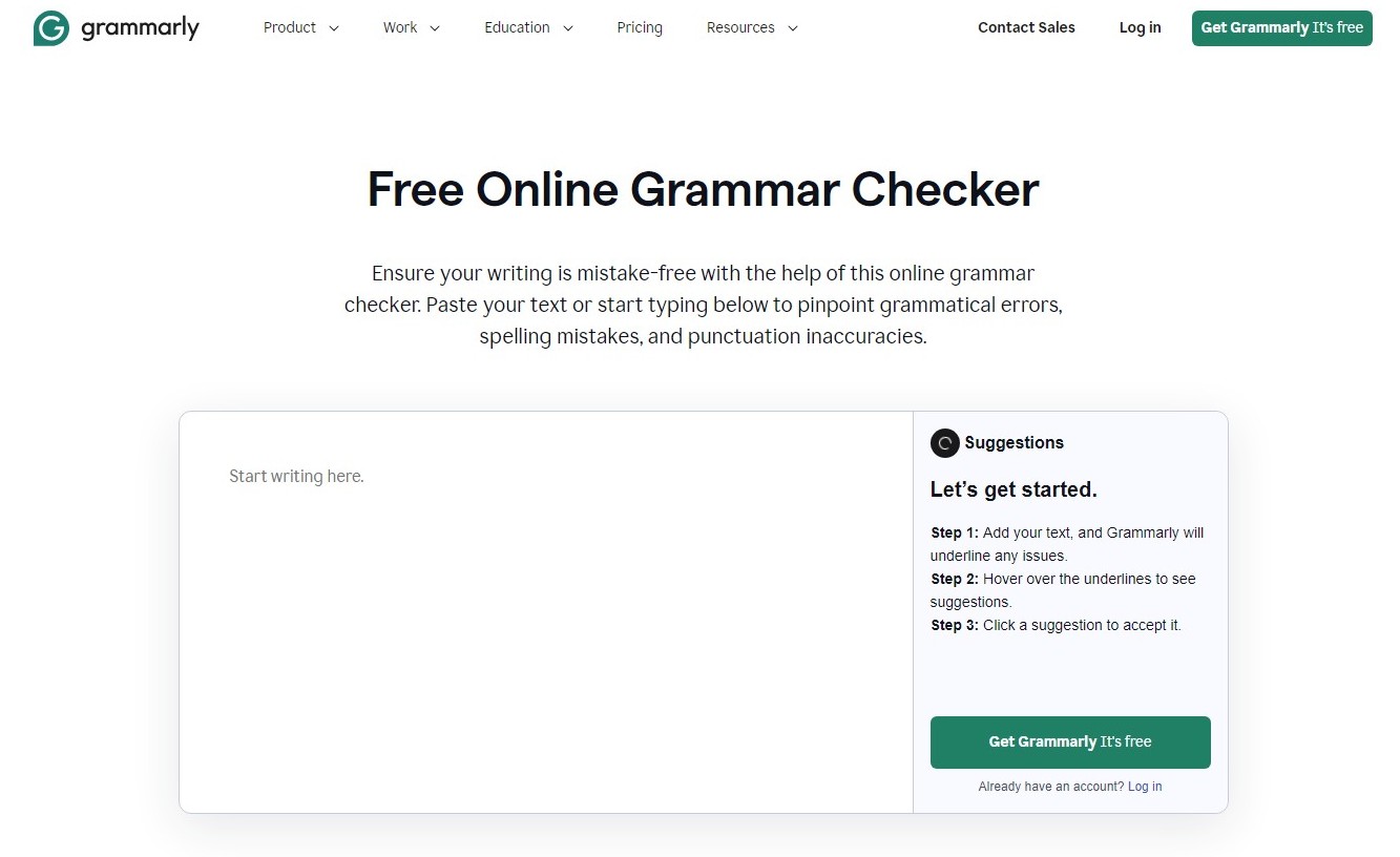 ai grammar check grammarly