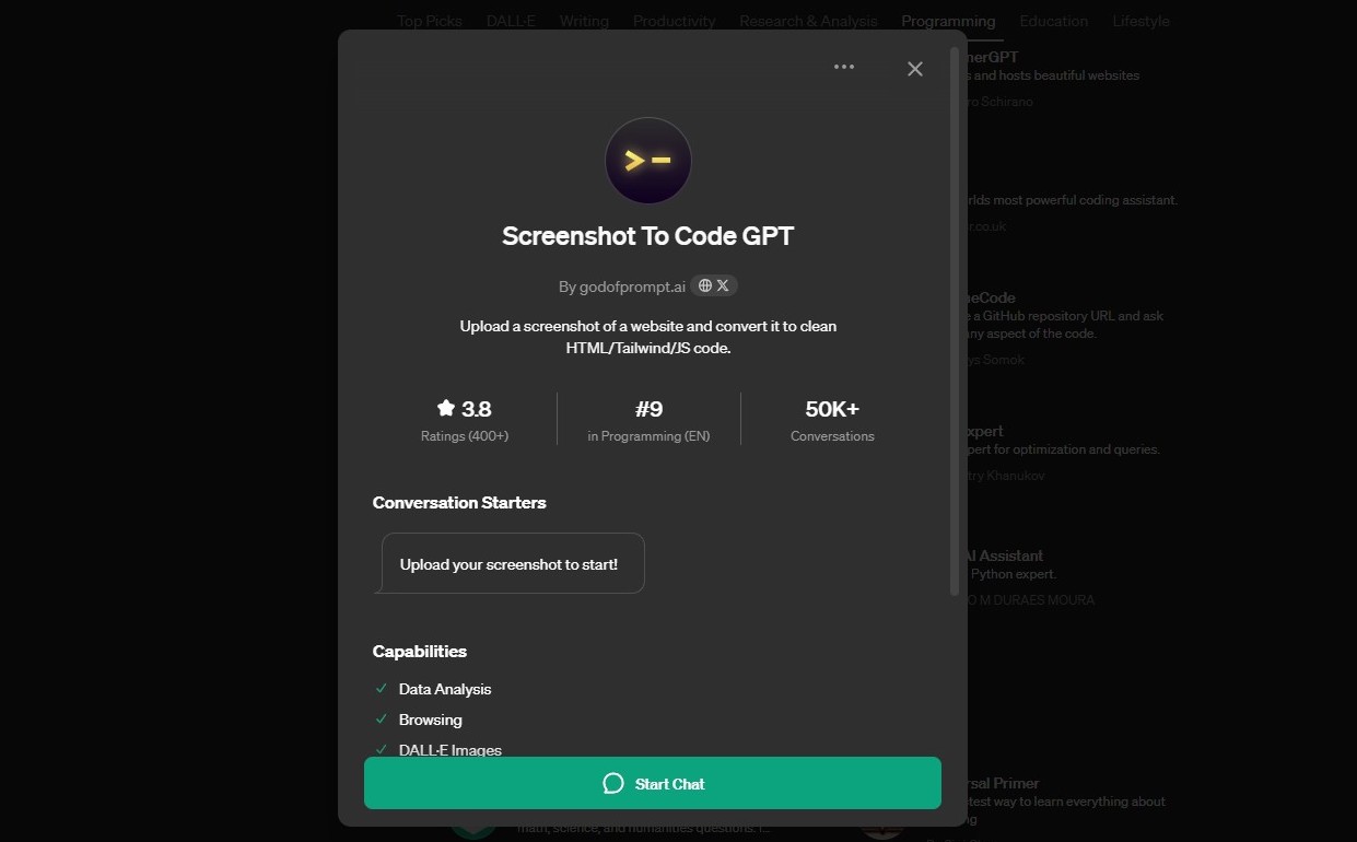 Screenshot to Code