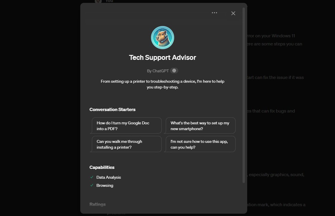 Tech Support Advisor